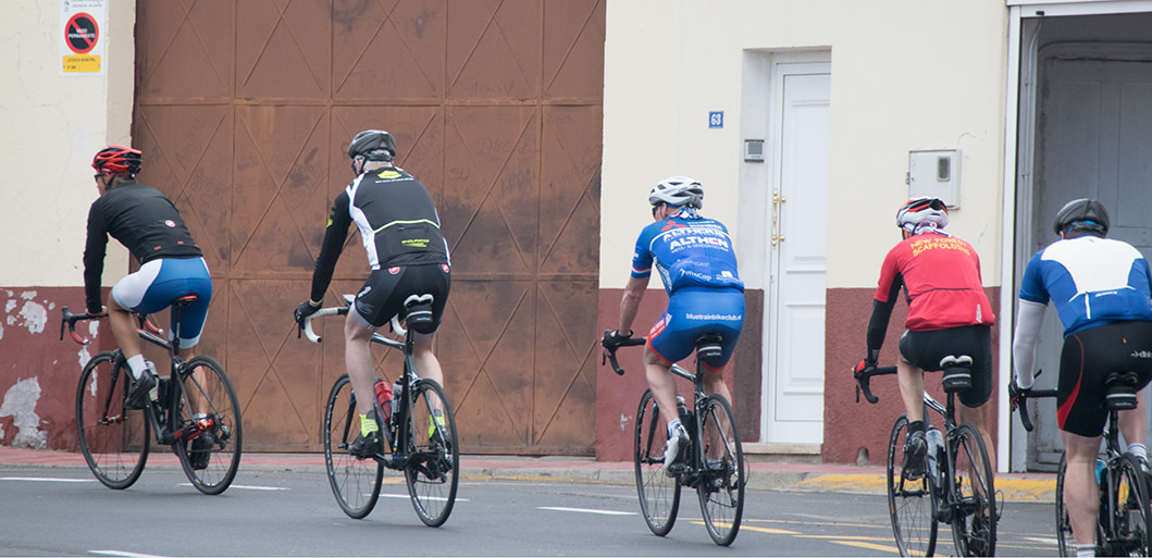 Radfahrer in San Miguel de zahlbar, Teneriffa.