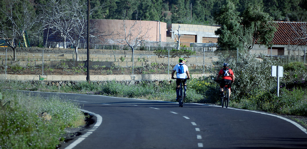 Radfahrer in San Miguel de zahlbar, Teneriffa