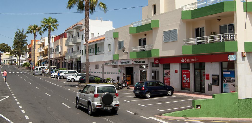 San Miguel's high street and shops, Tenerife.